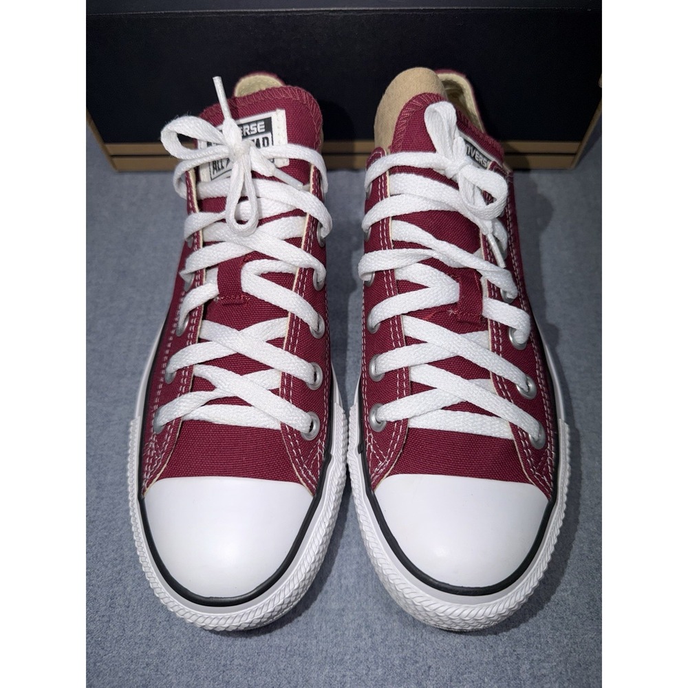 Converse Shoes Womens 8 M 6 Maroon Chuck Taylor All Star Canvas Low Top Sneakers - Picture 5 of 10
